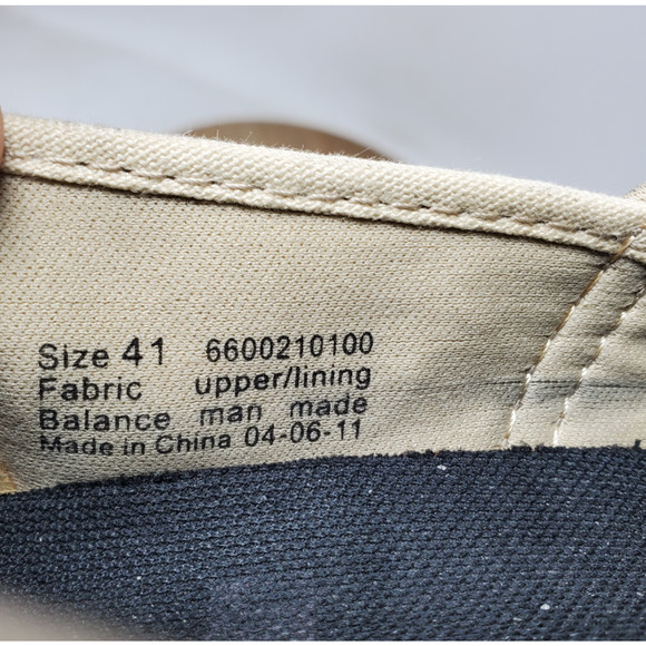 Dansko Volley Clogs Womens 41 Khaki Canvas White Chunky Slip On Sneaker Shoes - Picture 12 of 13